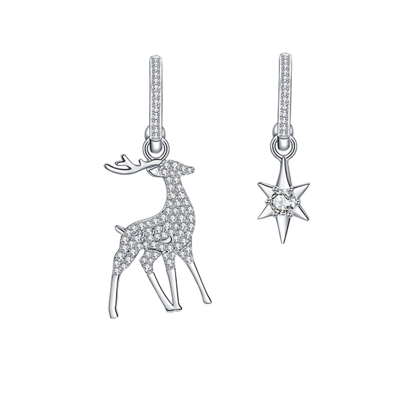 卡蒂罗 纯银不对称 耳饰