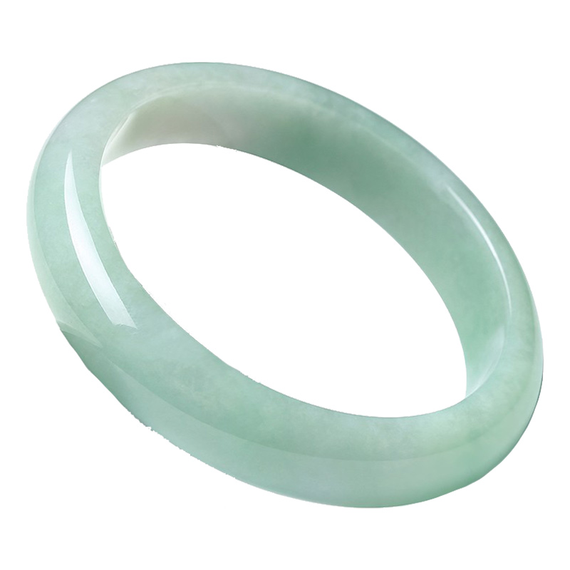 金一浅绿翡翠手镯