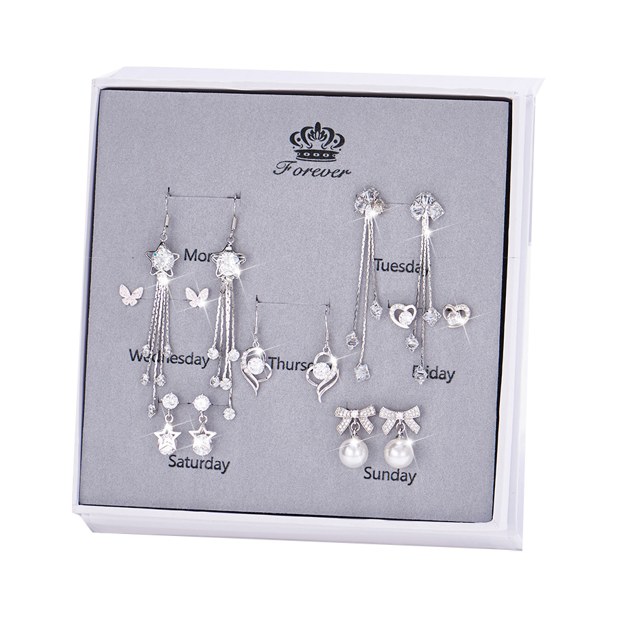 古耐S925银套装耳饰