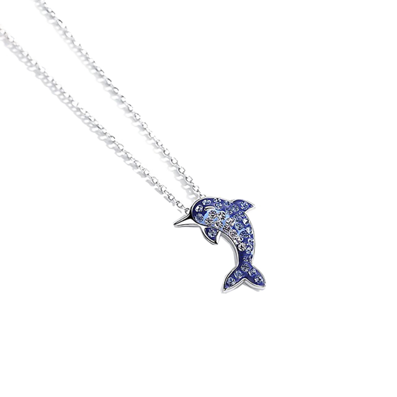 格诺曼恩 海豚纯银项链
