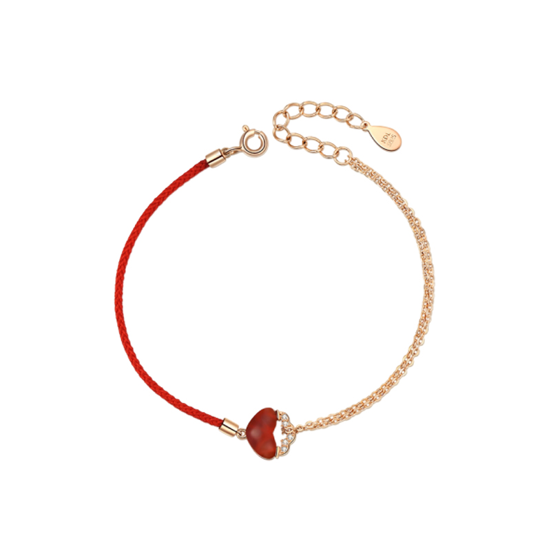 卡蒂罗 红绳拼接手链