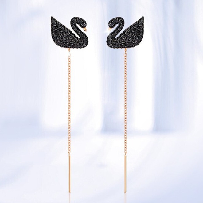 施华洛世奇 黑天鹅耳饰