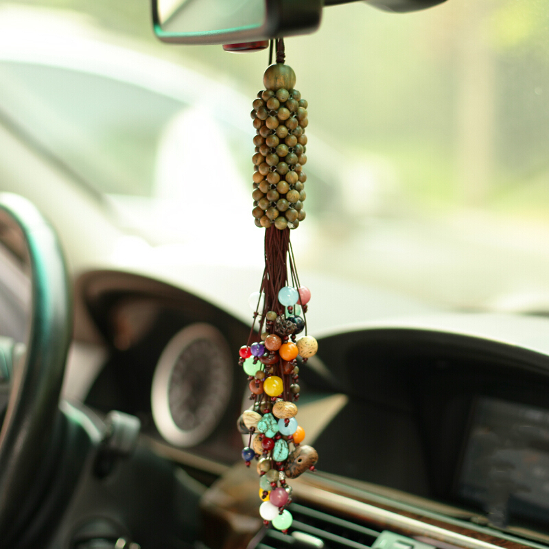 旋蓬 木质 汽车挂件