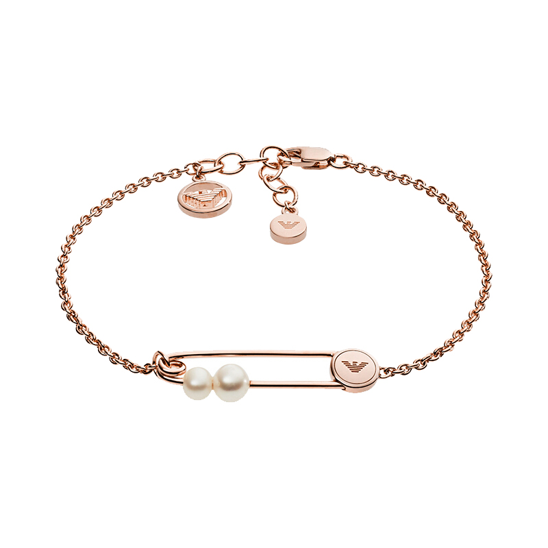 阿玛尼 曲别针圆形鹰标手链