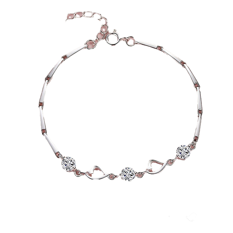 唯一立体纯银手链