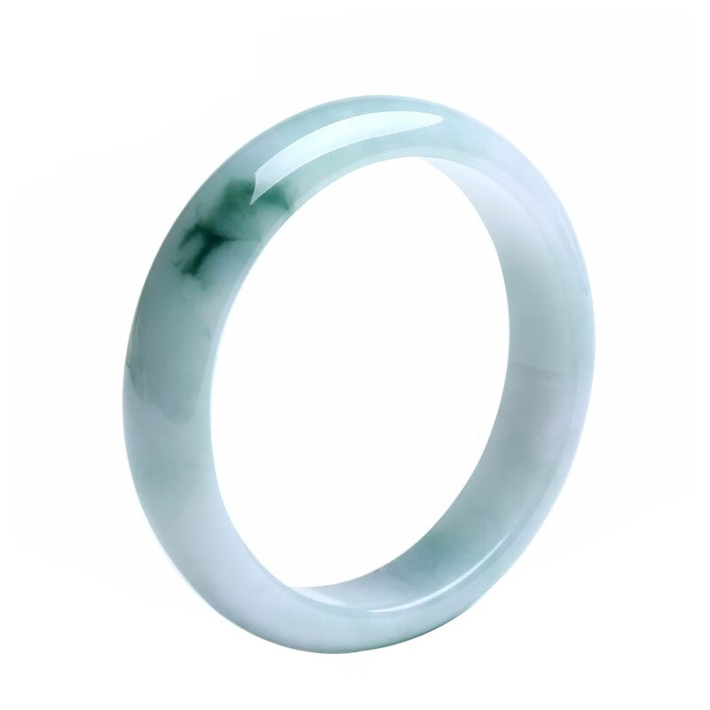 珍唯伊 飘花纯色 翡翠手镯