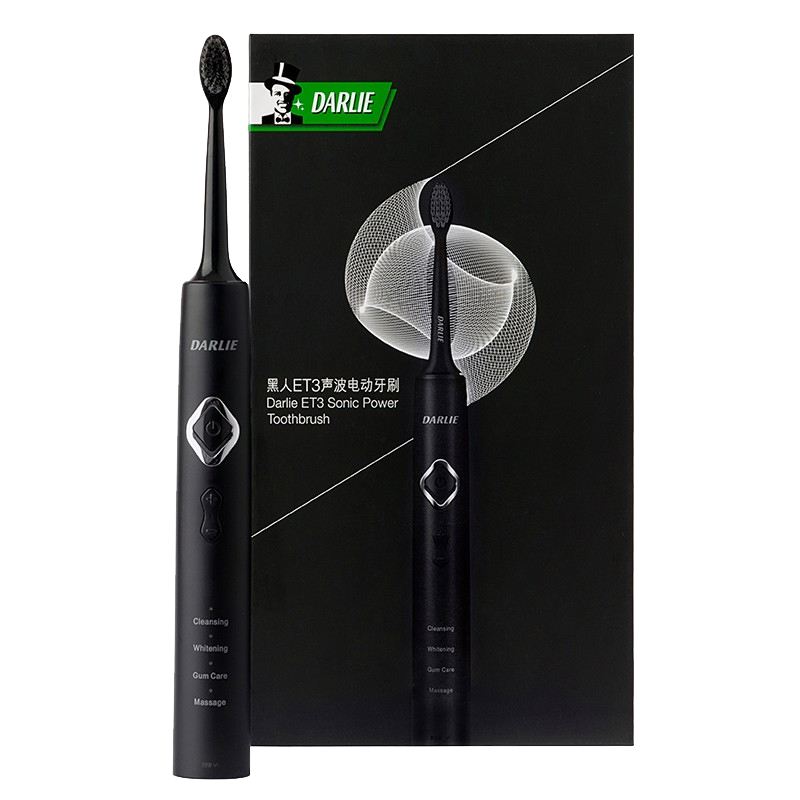 黑人充电式全身水洗电动牙刷