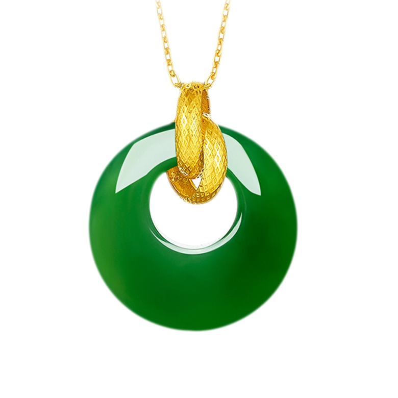 周六福 平安扣翡翠吊坠