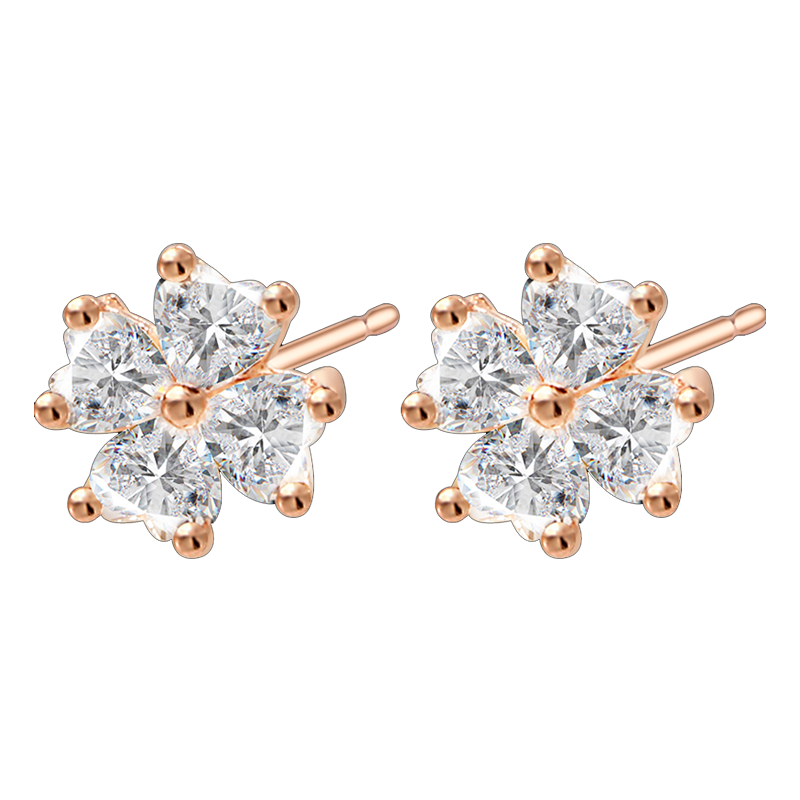 炙真银楼 四叶草耳饰