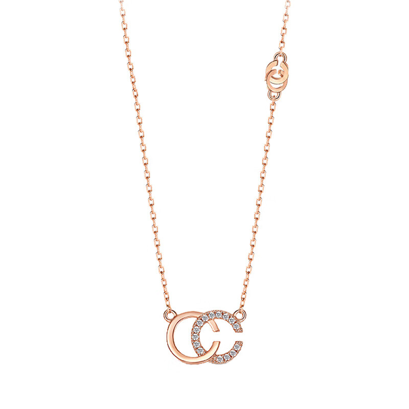 T400双C字母银项链