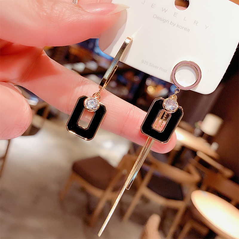 晓色 几何流苏耳饰