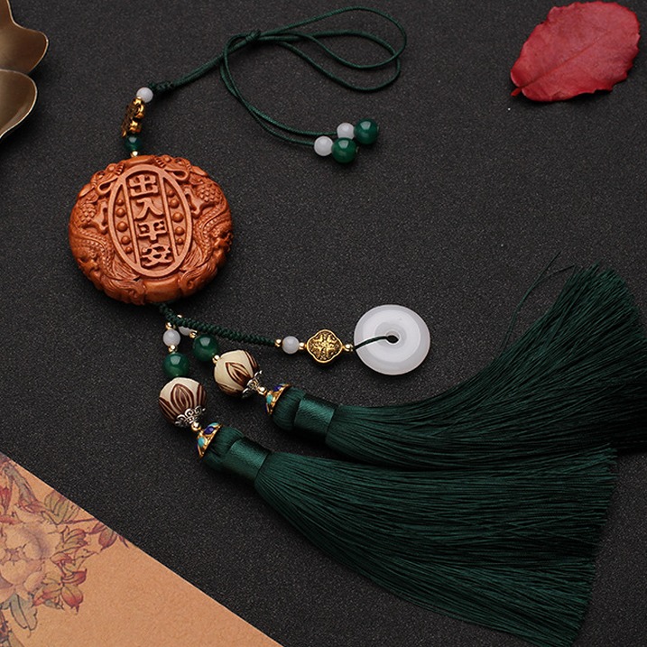 宝佩 桃木流苏汽车挂件