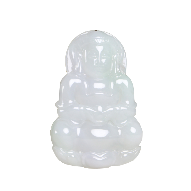 印象眸 观音透白 翡翠吊坠