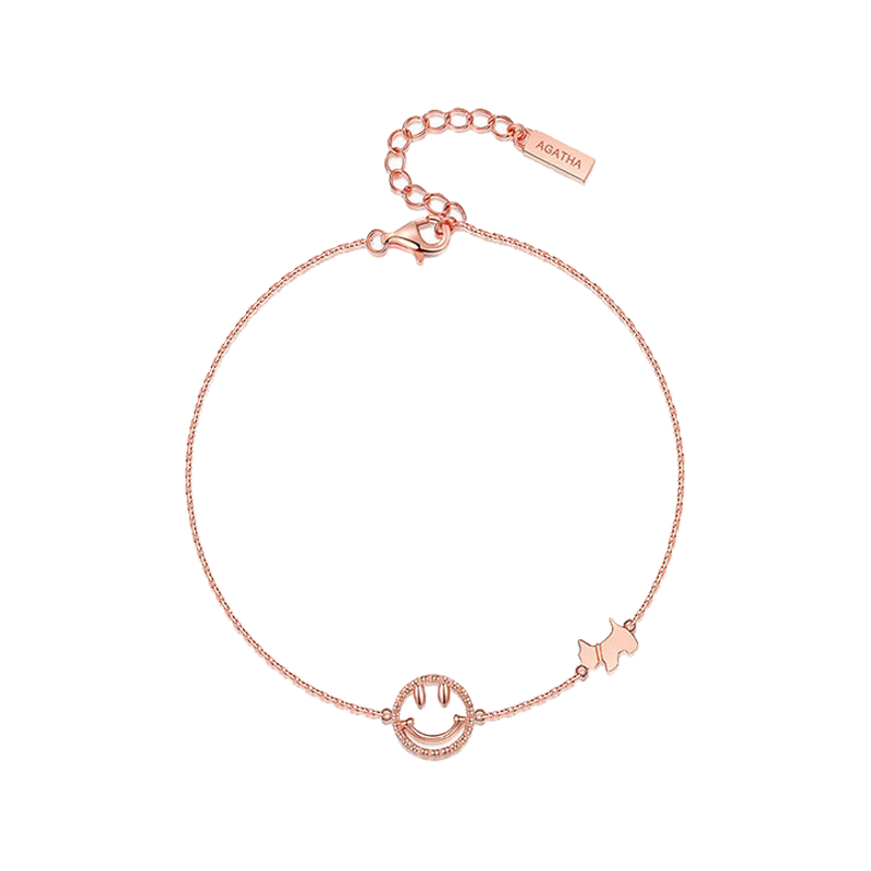 AGATHA 镂空笑脸手链