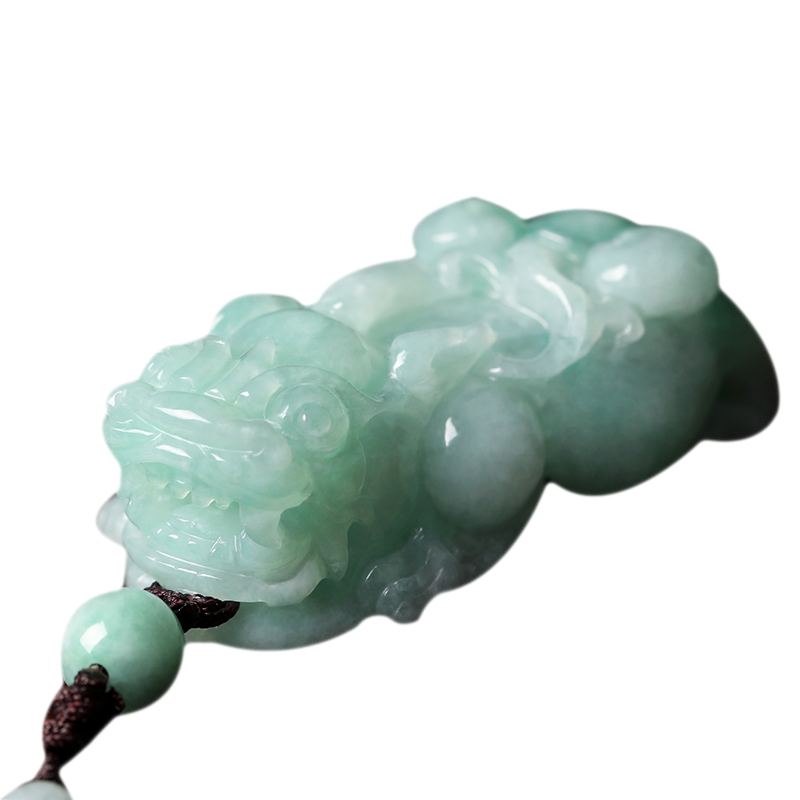 曼丽翠 飘绿翡翠貔貅吊坠