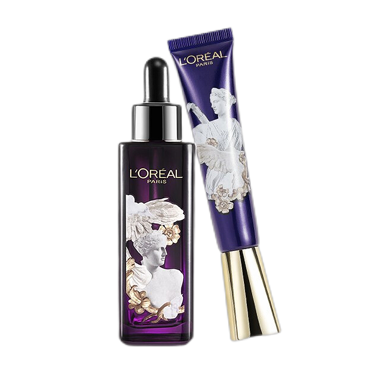 欧莱雅 黑精华紫熨斗护肤套装