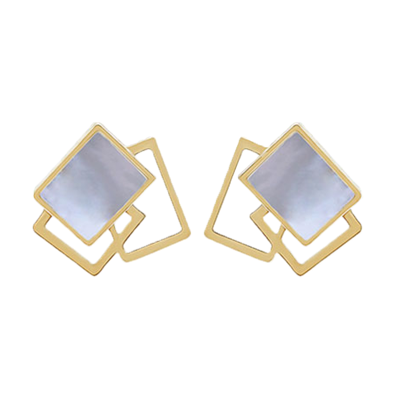 伊黛儿 冷淡风几何耳饰