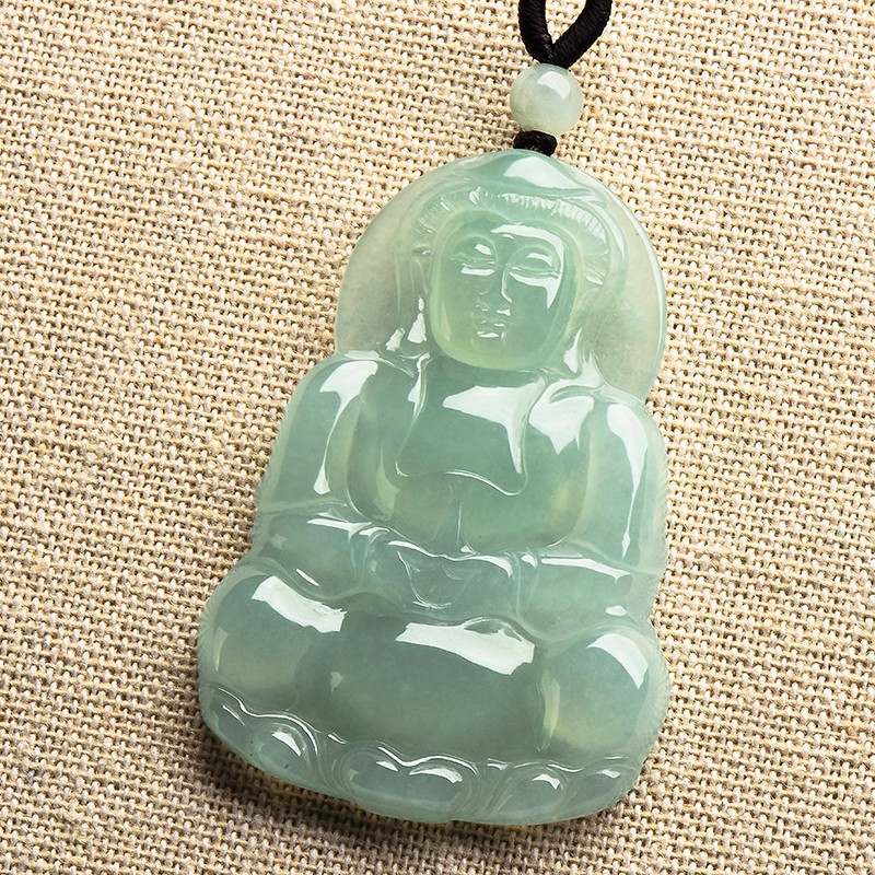 绿翠玉楼 观音翡翠吊坠