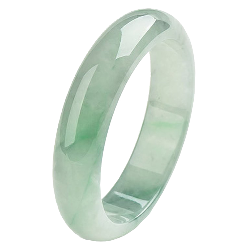 禾目玉阁 冰种飘绿翡翠手镯