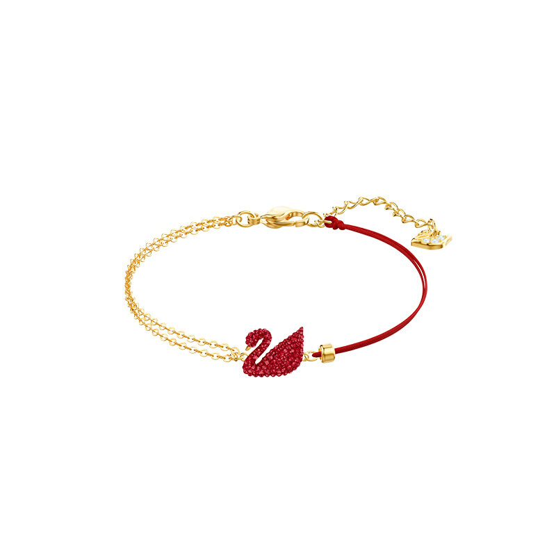 施华洛世奇 红色天鹅手链