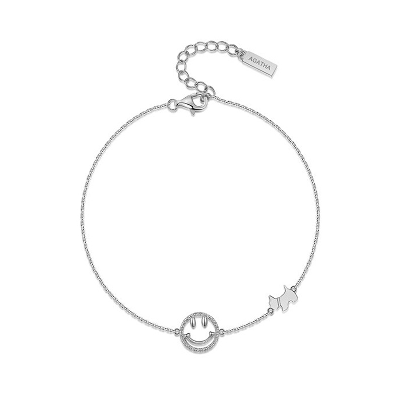 AGATHA 笑脸纯色手链