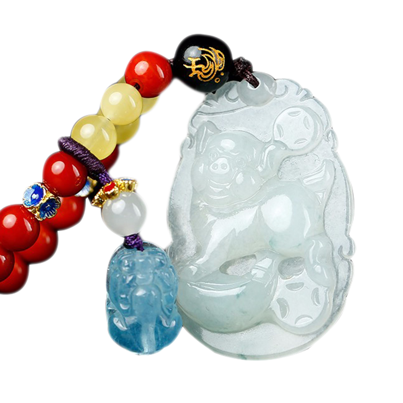 慈元阁浮雕工艺翡翠吊坠