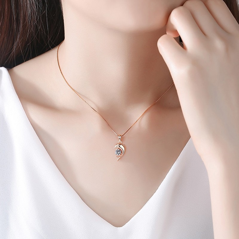 曼蒂娅 小海豚 锁骨项链