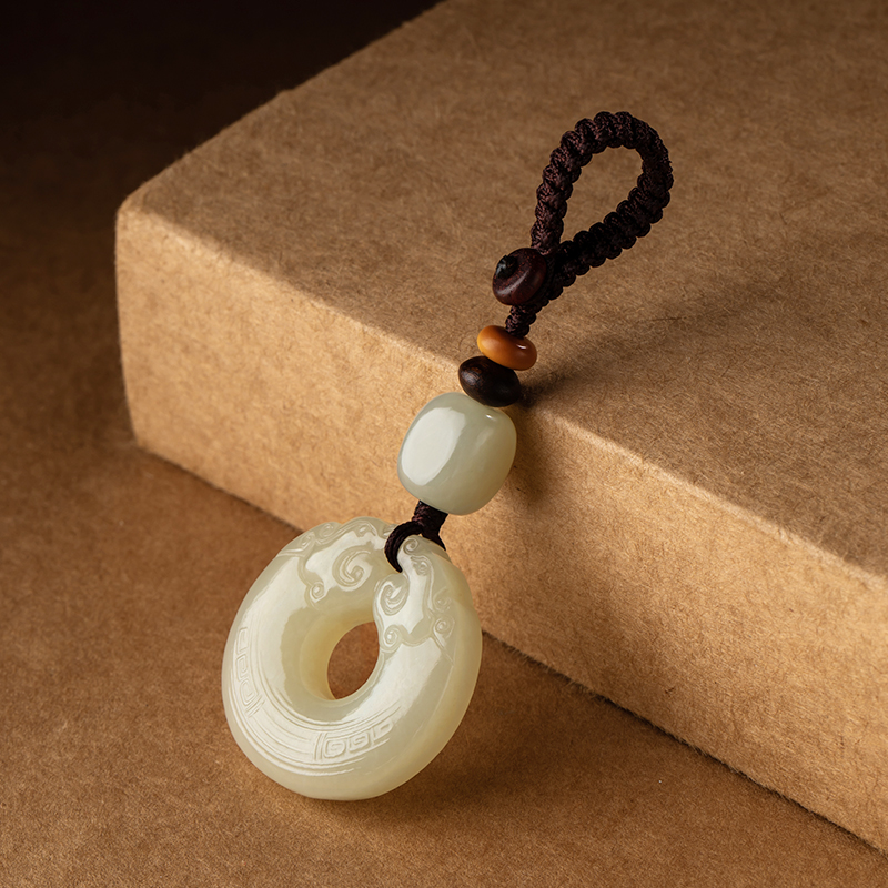 朴房 和田玉 钥匙扣挂件