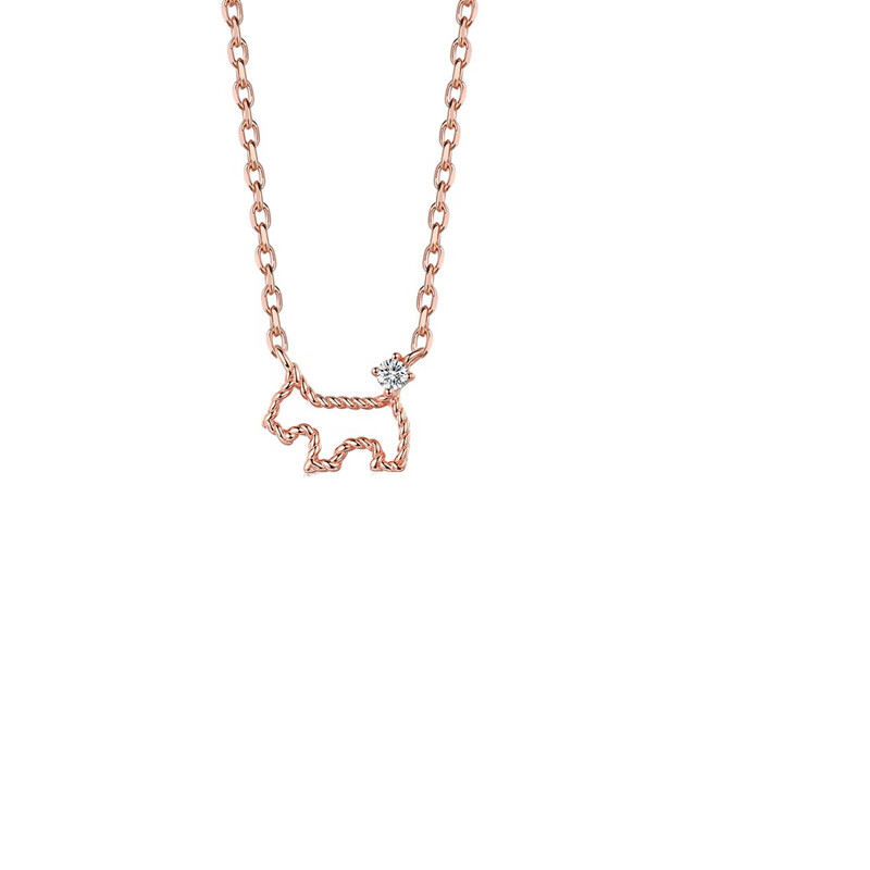 AGATHA 扭绳小狗 项链