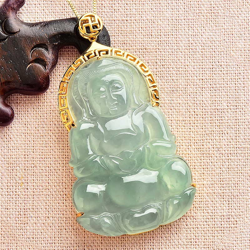 绿翠玉楼 莹亮剔透 吊坠