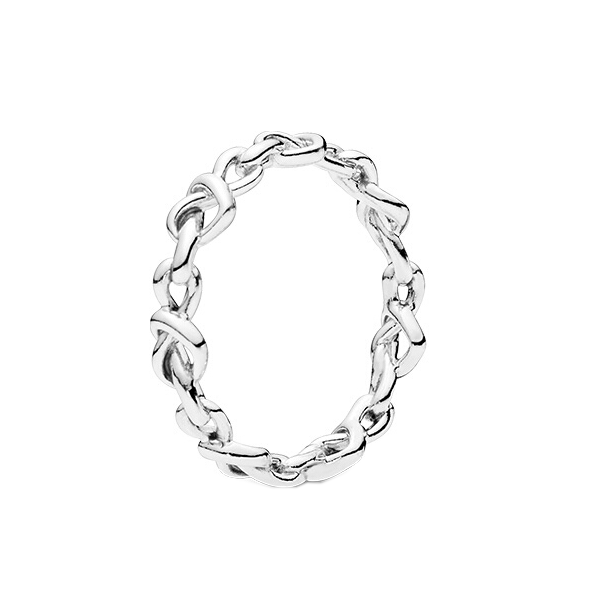 潘多拉 925银心意交织戒指