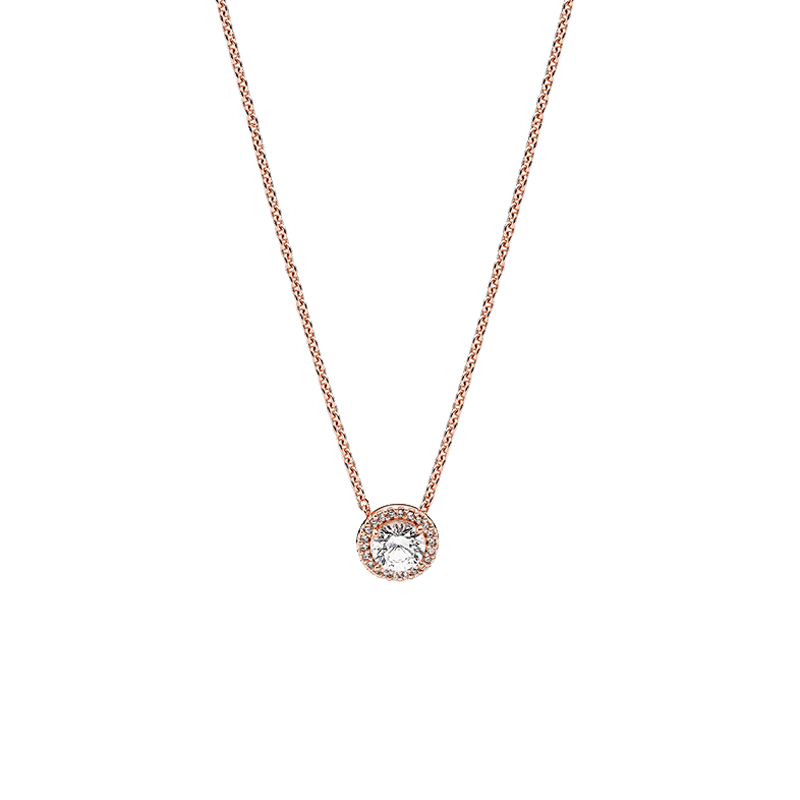 潘多拉 圆形锆石 项链