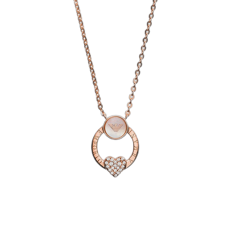 阿玛尼 玫瑰金轻奢项链