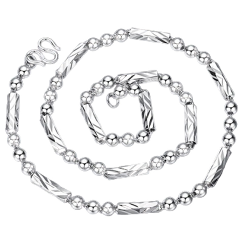 银千惠 六角筒圆珠男士项链