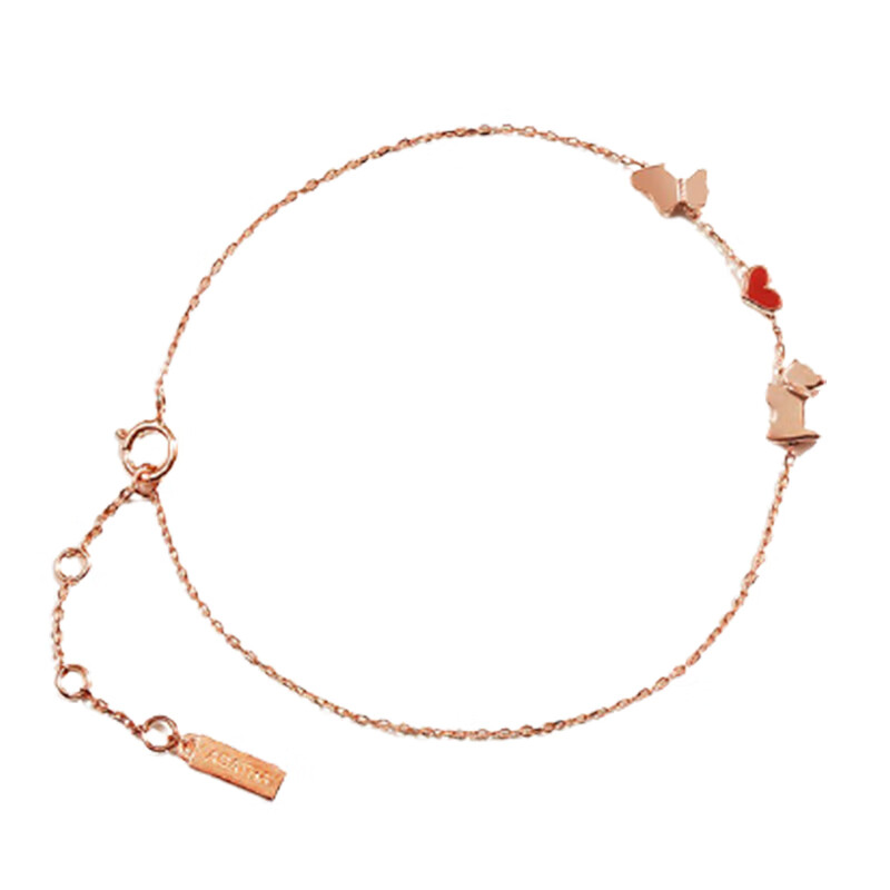 AGATHA 爱心小狗手链
