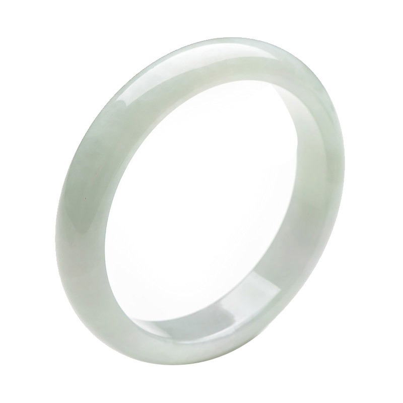 可玉可求 淡绿色 翡翠手镯