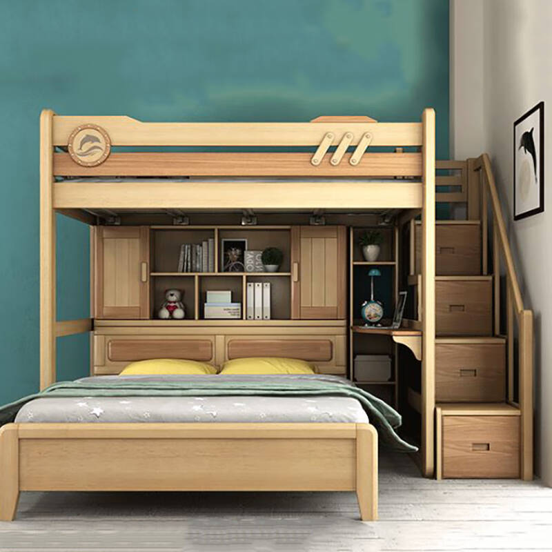 格杰实木双架床图片