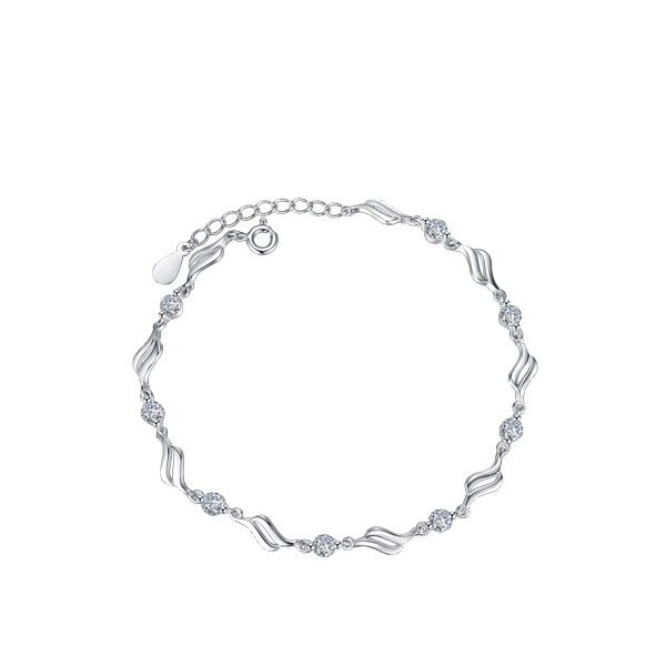 银千惠 简约s999银手链