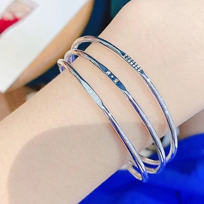 蕉夏三生三世足银手环