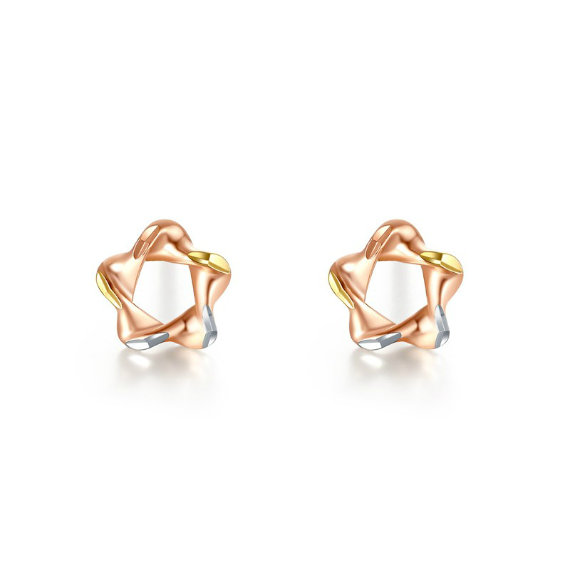 TSL 18K迷你五角星 耳钉