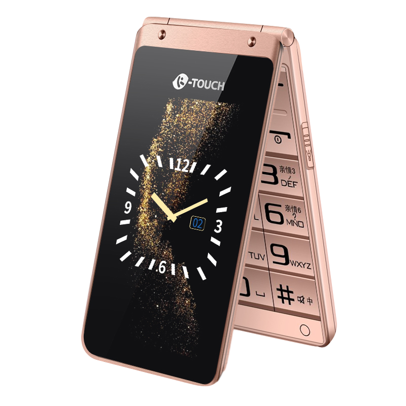 天语 双屏翻盖老人机