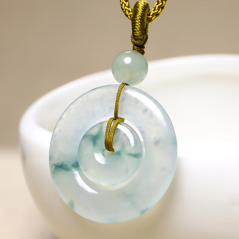 印象眸 子母平安扣翡翠吊坠