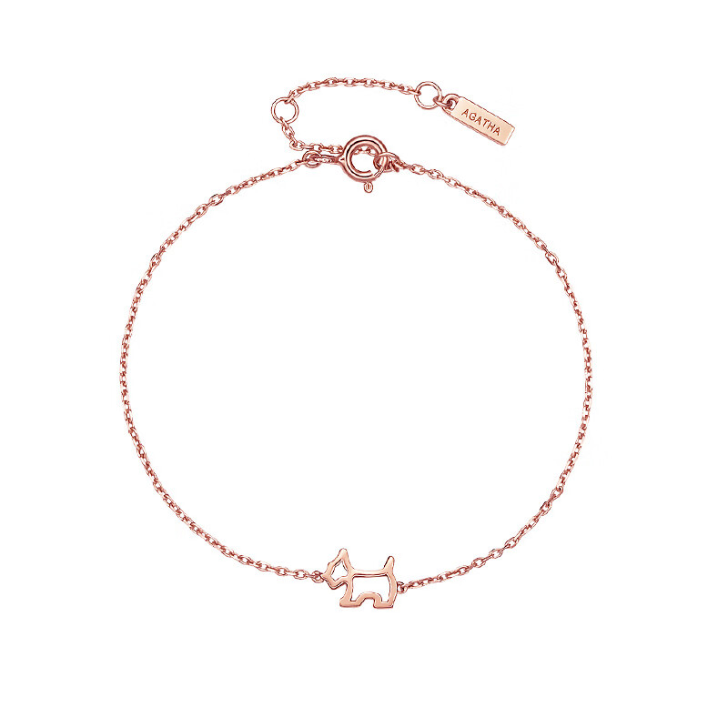 AGATHA简约镂空小狗手链