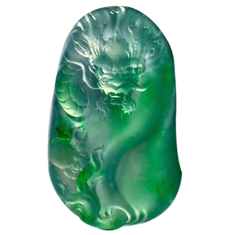 发源地 高冰玻璃种翡翠吊坠