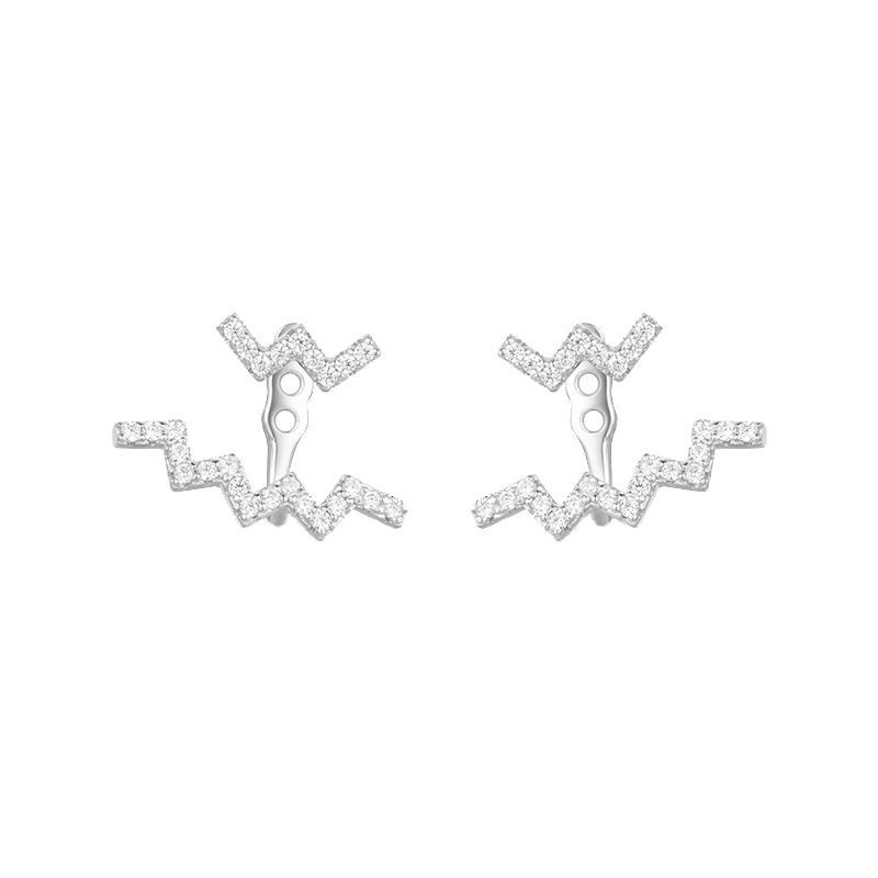 APM 几何线条镶钻耳饰