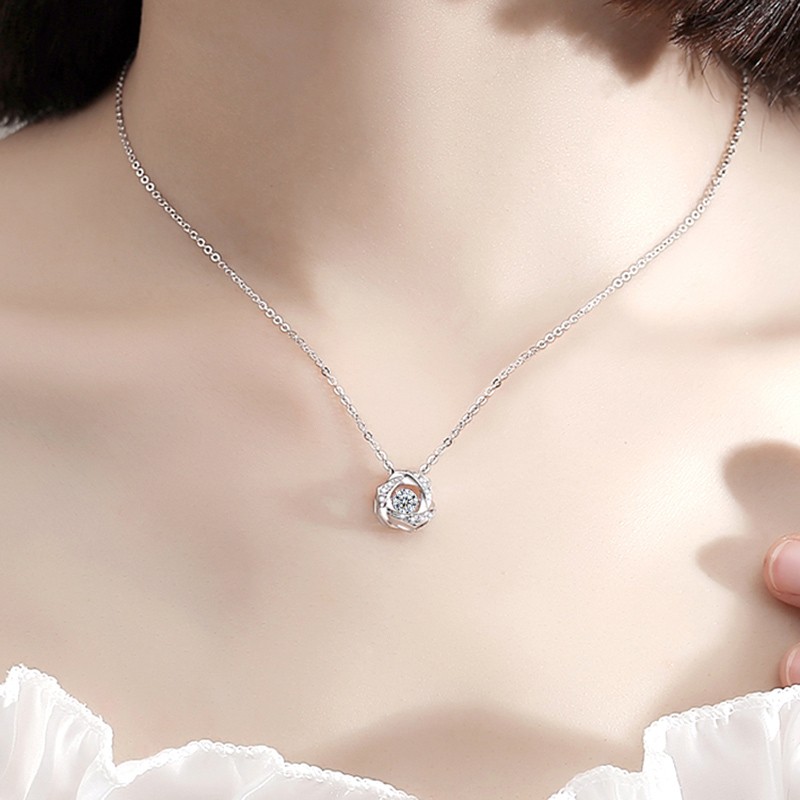 梵慕帛 纯银水晶幸运项链