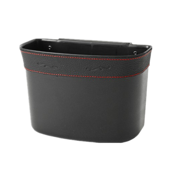 知闻头层牛皮车载垃圾桶