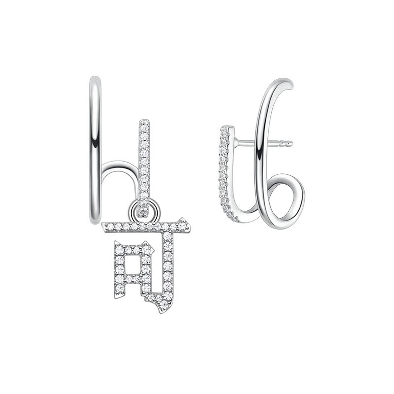 何方珠宝 创意不规则 耳饰