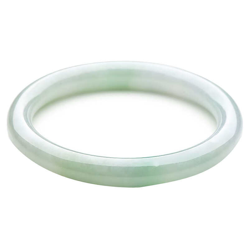 千载一玉 冰油青圆条款翡翠手镯