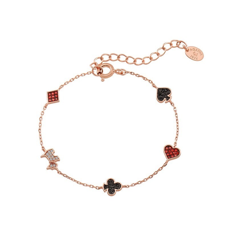 AGATHA 红心扑克手链